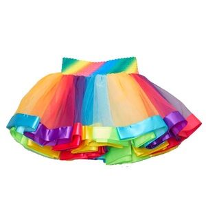 Wenchoice girls my little pony rainbow elastic waist band tutu tulle skirt